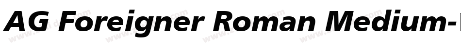AG Foreigner Roman Medium字体转换